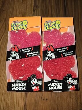 2 Scrub Daddy Sponge 2 Pack Pink Disney Mickey Mouse Minnie Special Editi